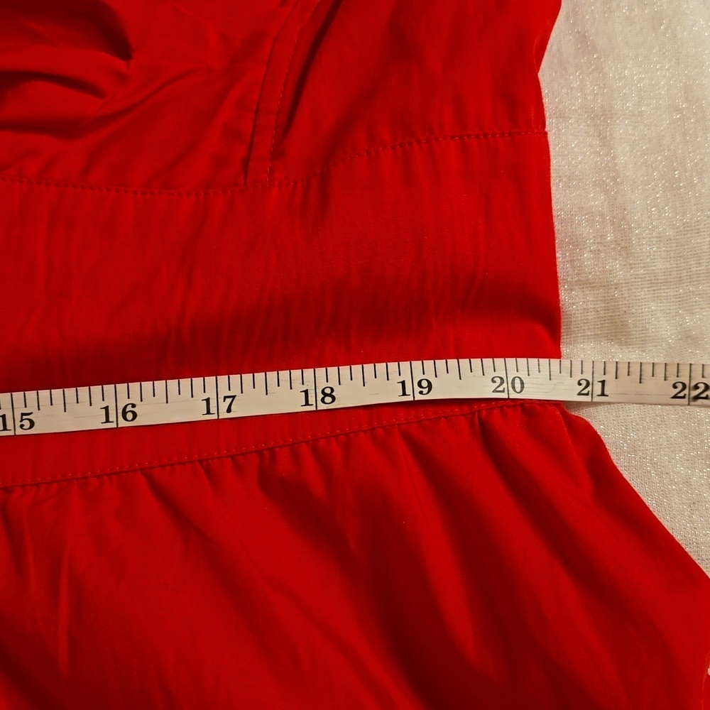 eShakti Cotton Vibrant Red Mini Dress - Picture 13 of 16